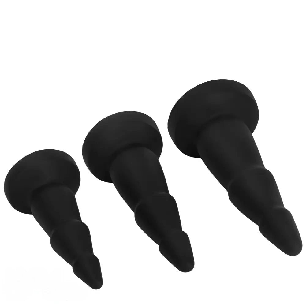 Black silicone anal trainer dildo, photo 14