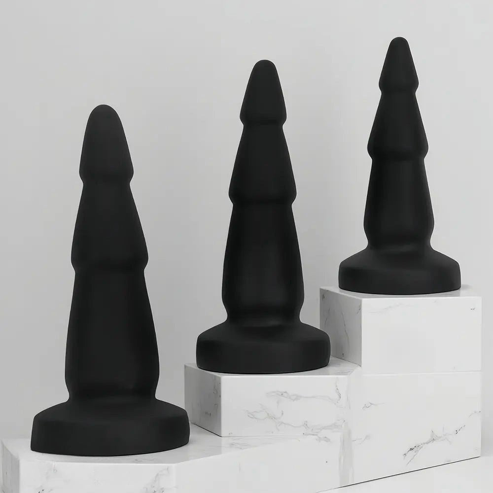 Black silicone anal trainer dildo, photo 4