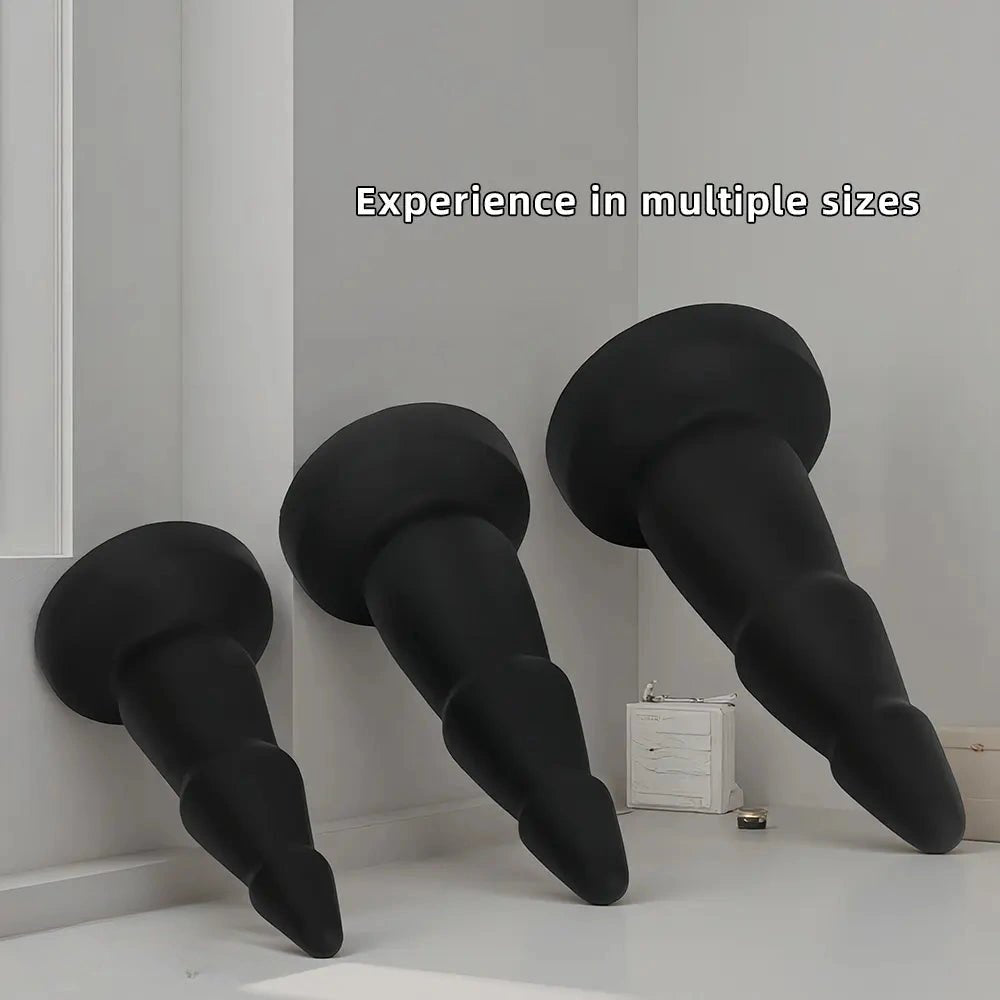 Black silicone anal trainer dildo, photo 5