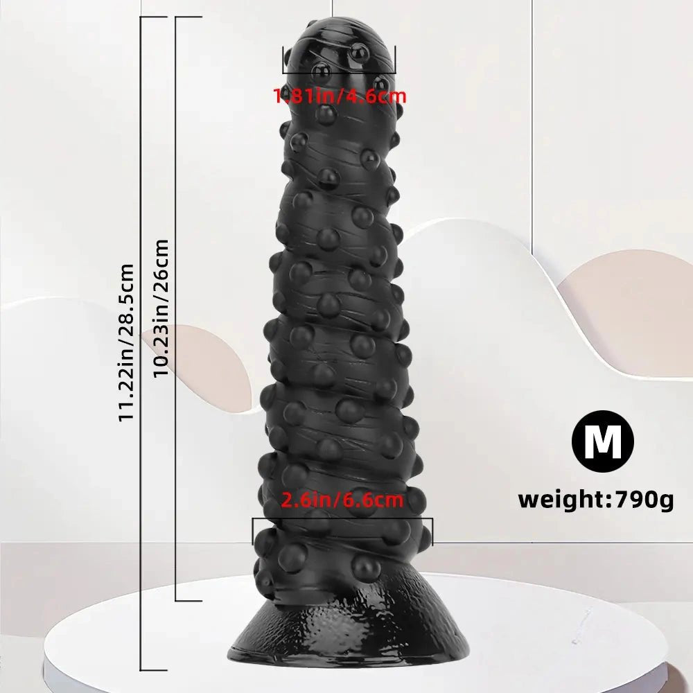 Black bumpy tentacle-style dildo, photo 17