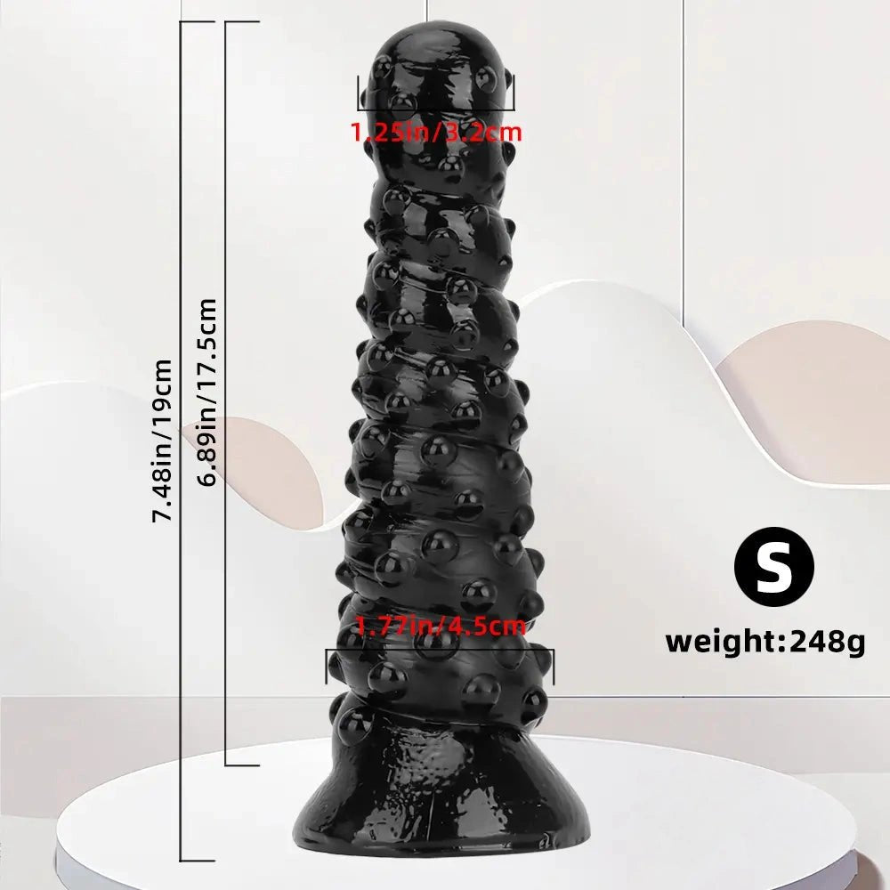 Black bumpy tentacle-style dildo, photo 18