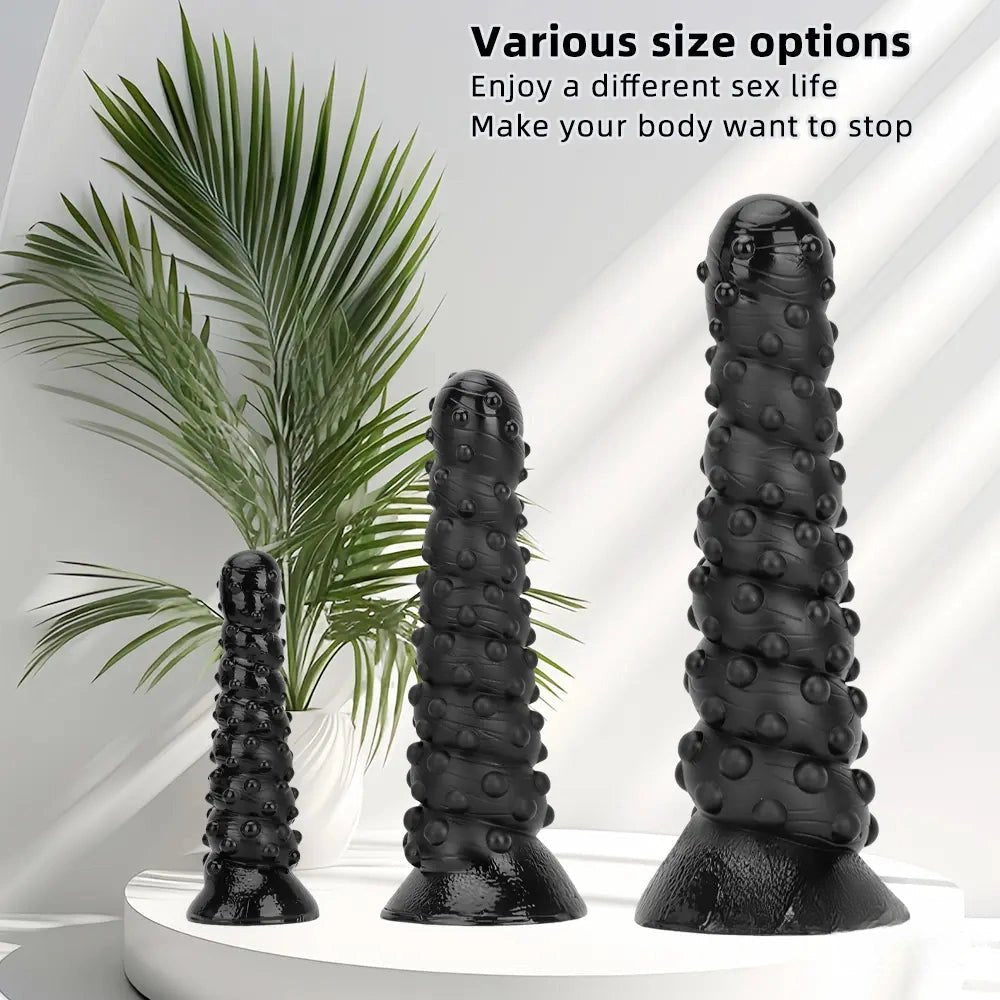 Black bumpy tentacle-style dildo, photo 2