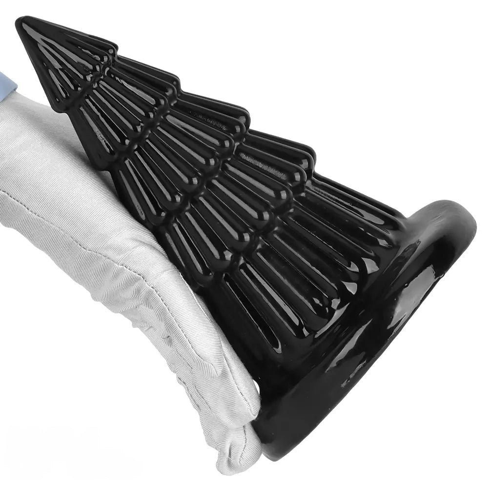 Black cone ridged butt plug, photo 8