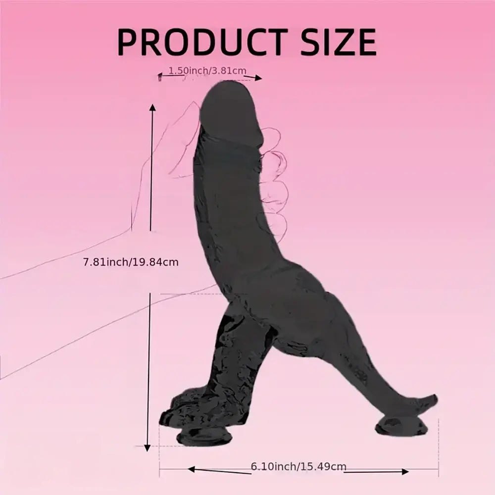 Black dinosaur suction cup dildo, photo 2