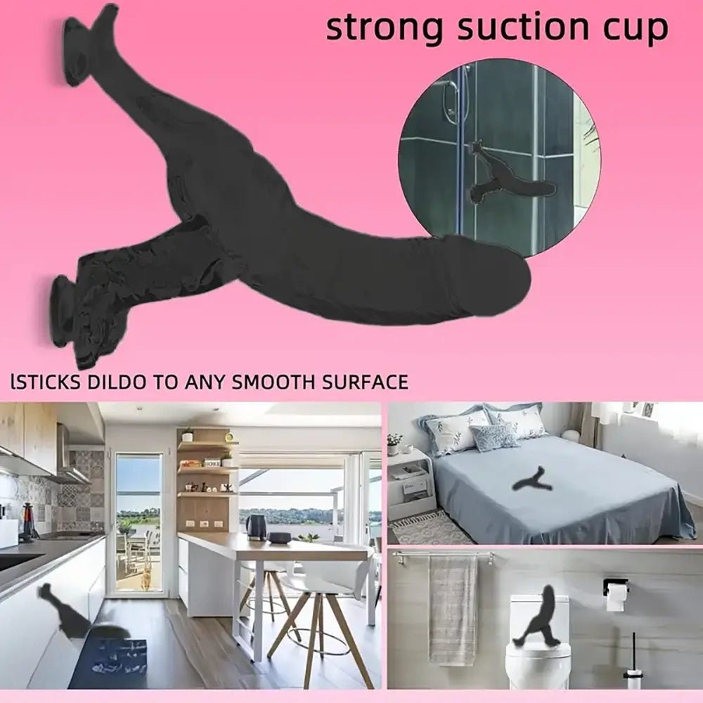 Black dinosaur suction cup dildo, photo 3