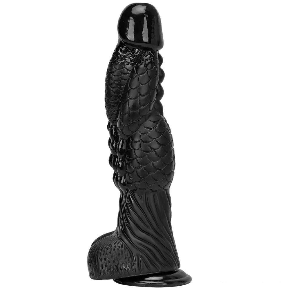 Black dragon scale fantasy dildo, photo 10