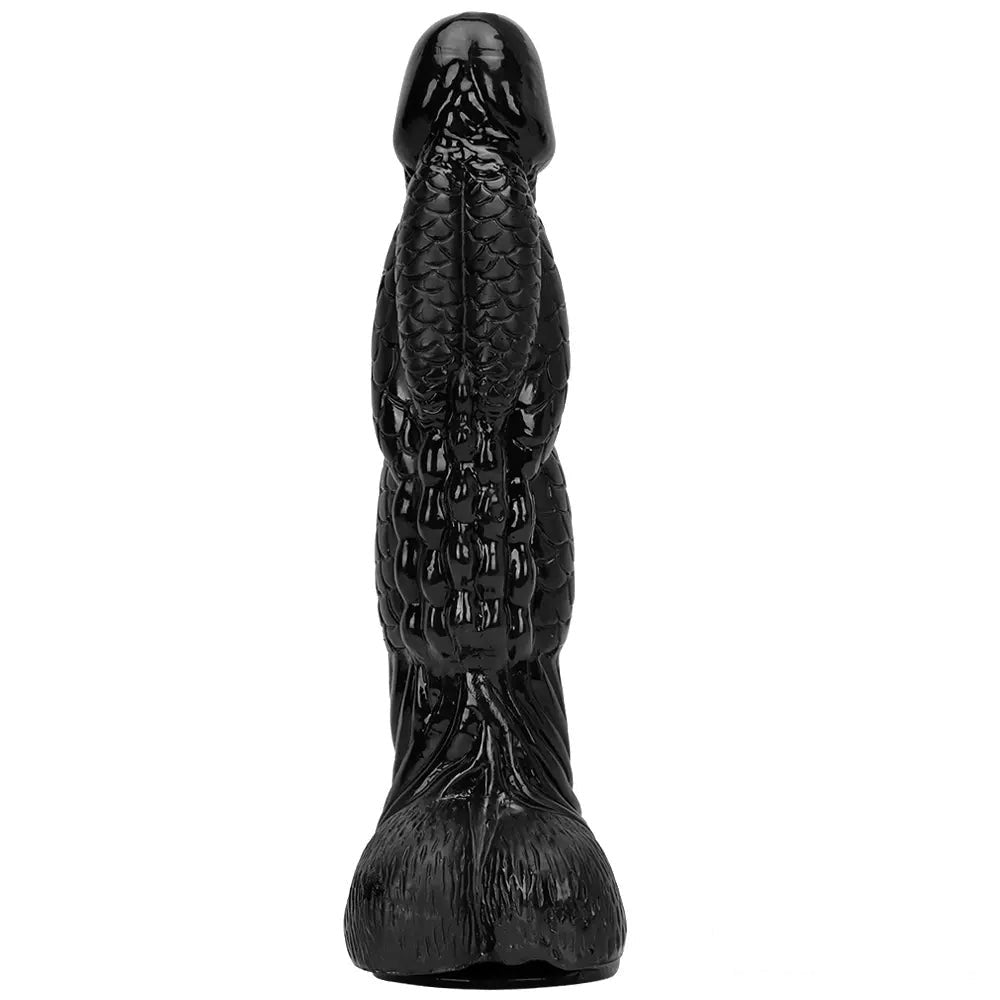 Black dragon scale fantasy dildo, photo 11