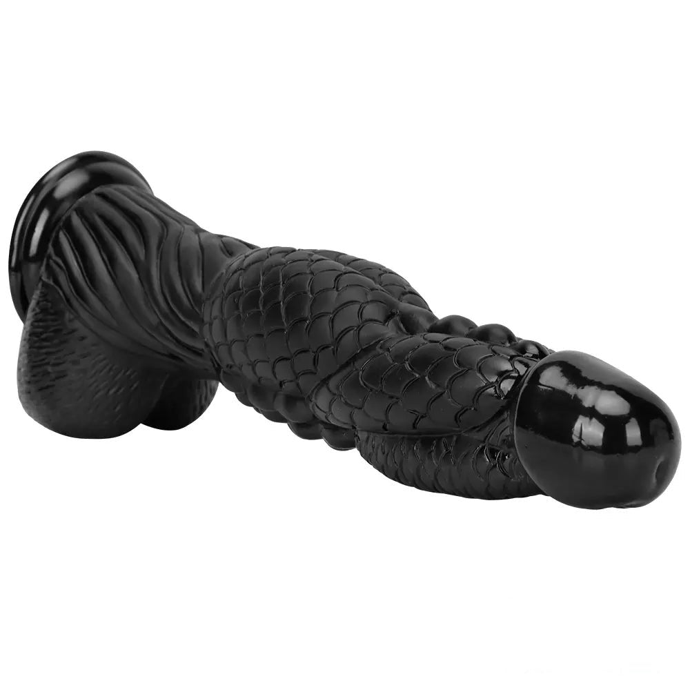 Black dragon scale fantasy dildo, photo 13