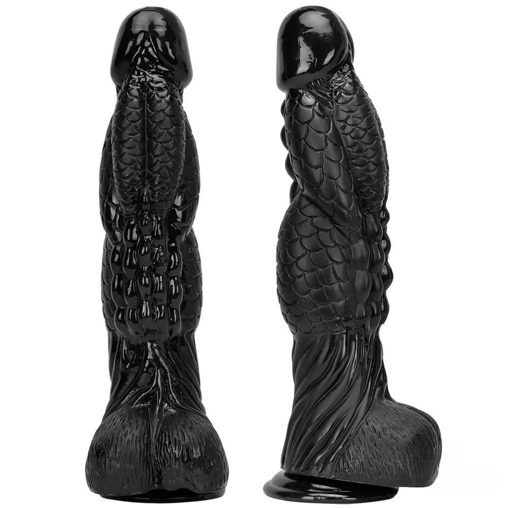 Black dragon scale fantasy dildo, photo 3