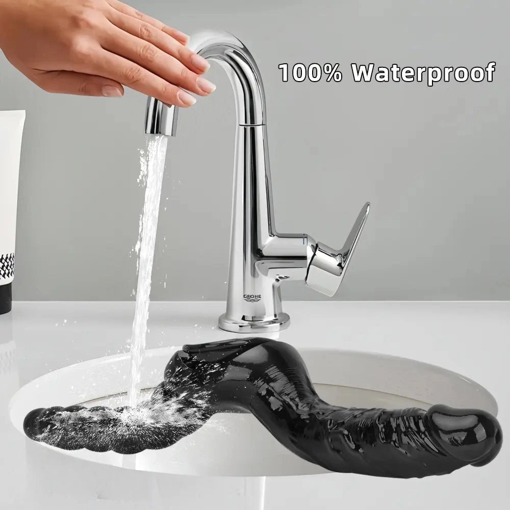 Black PVC dual shaft suction cup dildo, photo 4