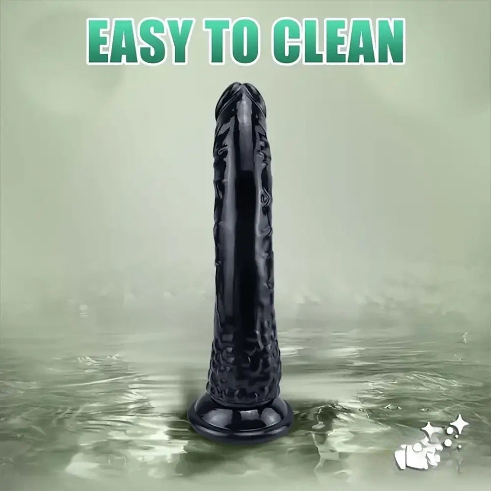 Black realistic pvc dildo, photo 2