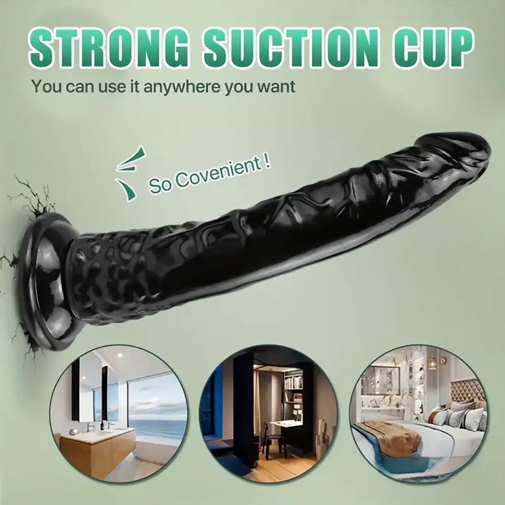 Black realistic pvc dildo, photo 3