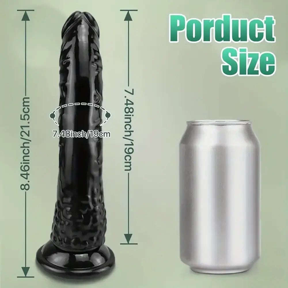 Black realistic pvc dildo, photo 7