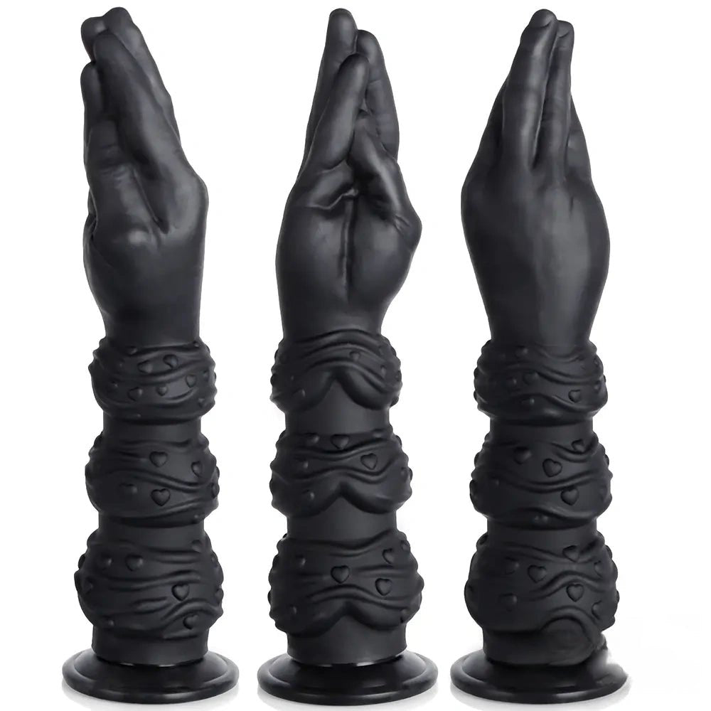 Black silicone hand fantasy dildo, photo 1
