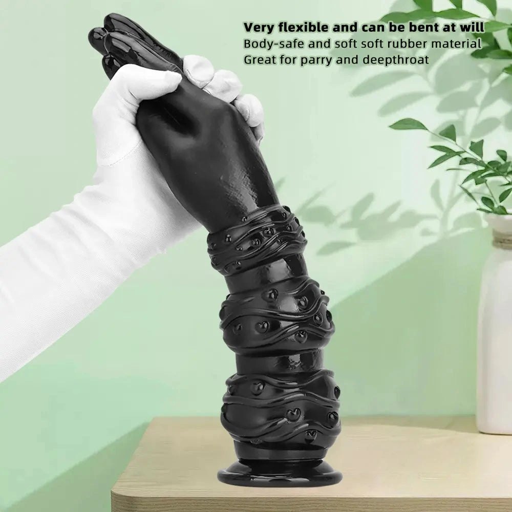Black fist and forearm dildo, photo 4
