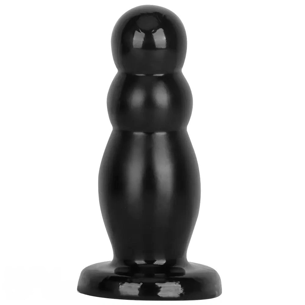 Black graduated anal beads plug, photo 1