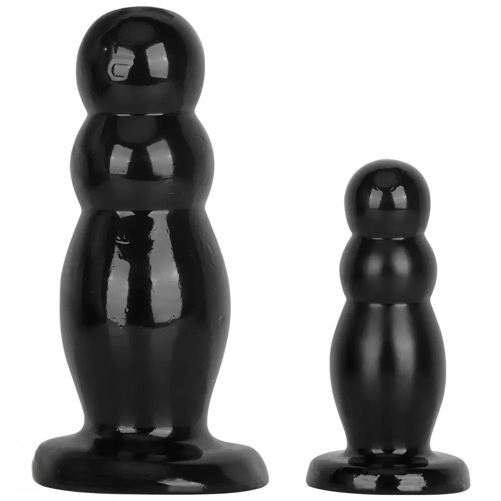 Black graduated anal beads plug, photo 2