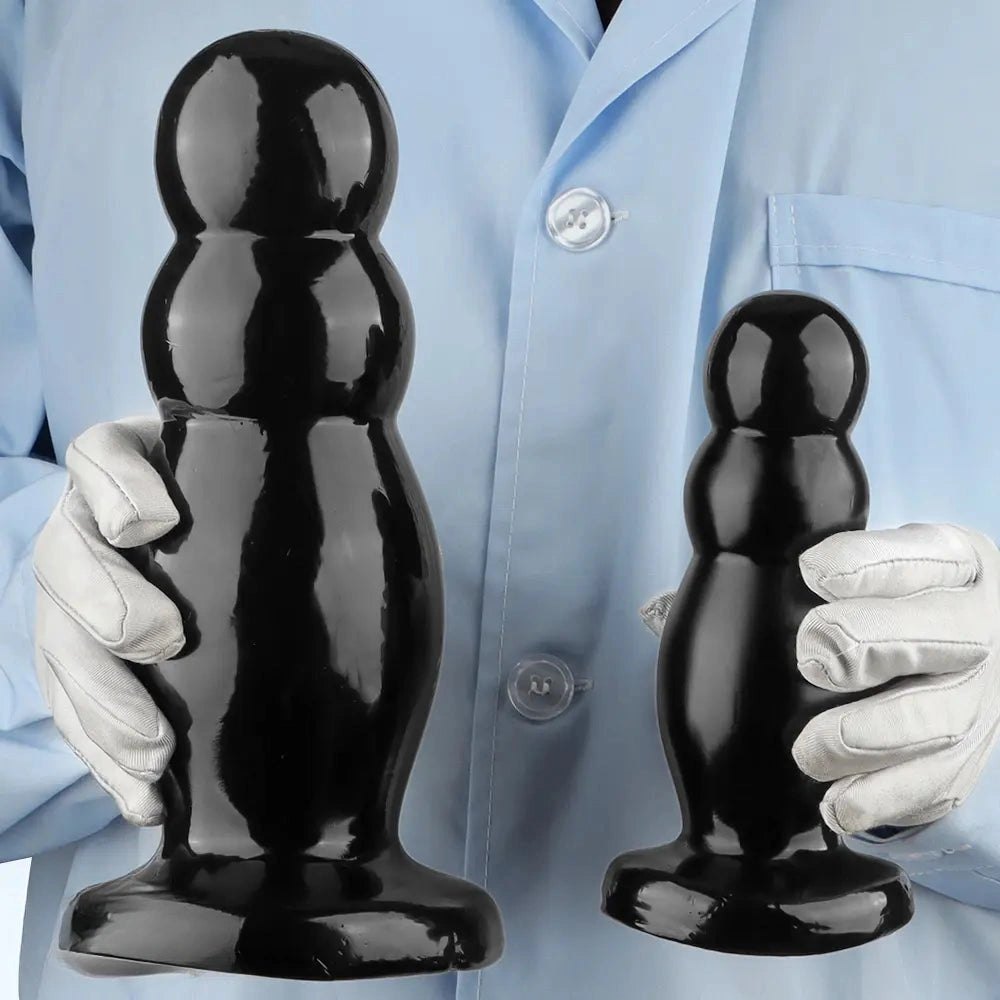 Black graduated anal beads plug, photo 3