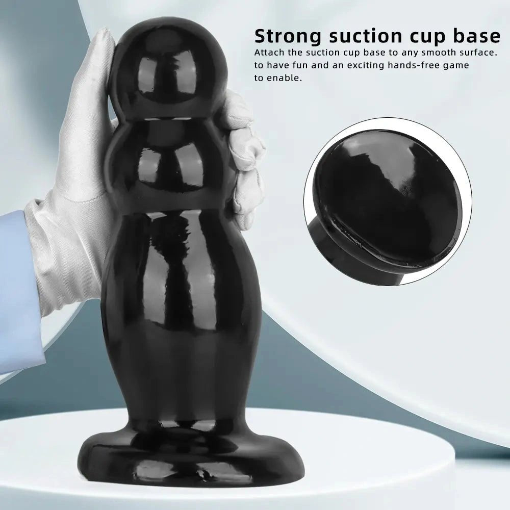 Black graduated anal beads plug, photo 7
