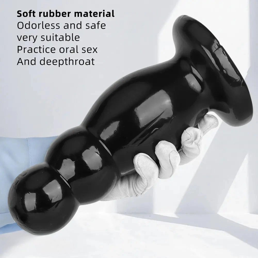Black graduated anal beads plug, photo 8