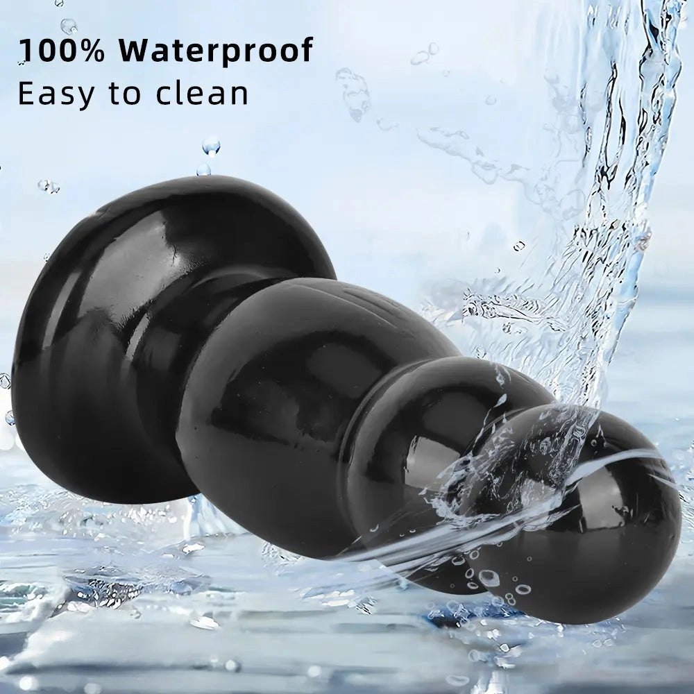 Black graduated anal beads plug, photo 9