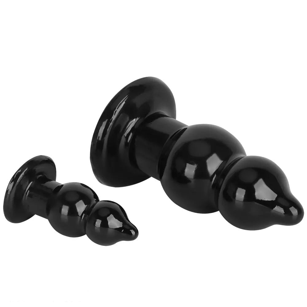 Black graduated bead pvc butt plug, photo 15