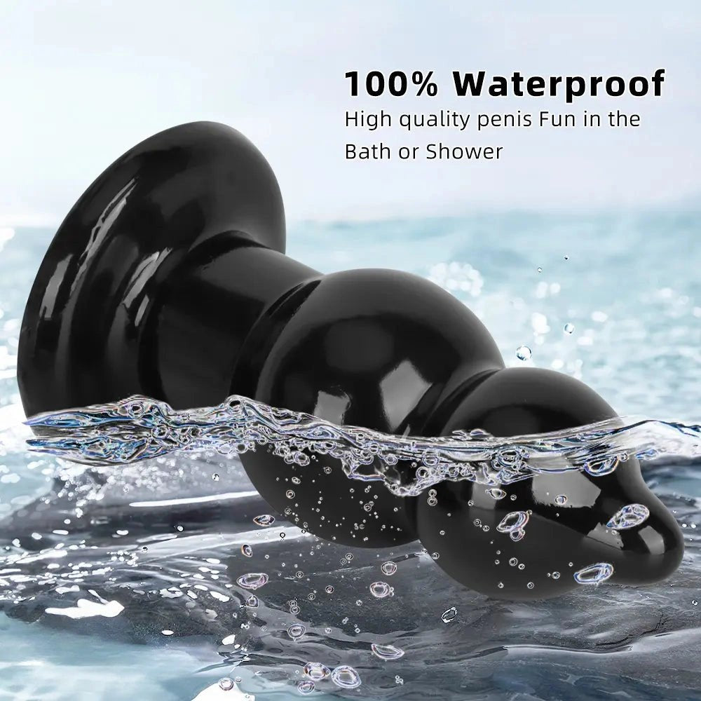 Black graduated bead pvc butt plug, photo 7
