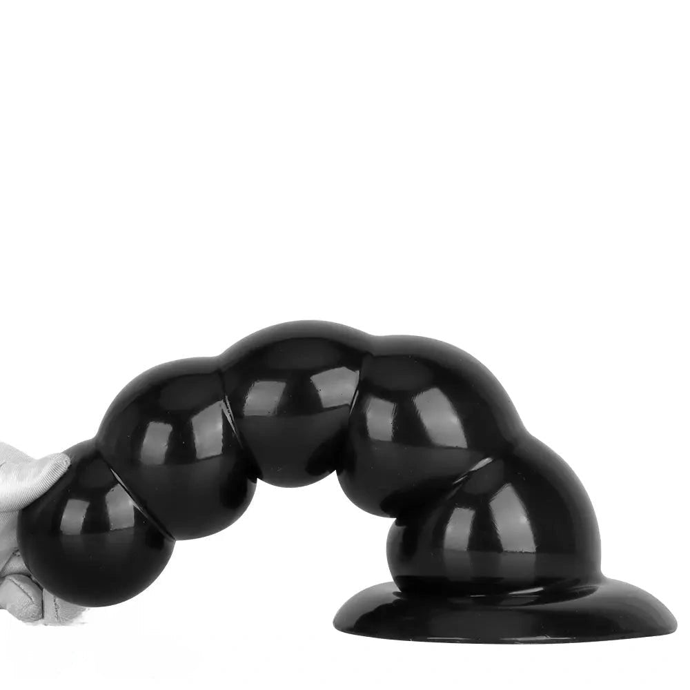 Black graduated pvc anal beads dildo, photo 15
