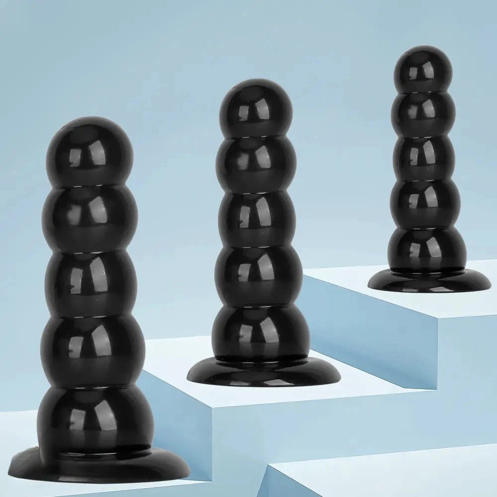 Black graduated pvc anal beads dildo, photo 3