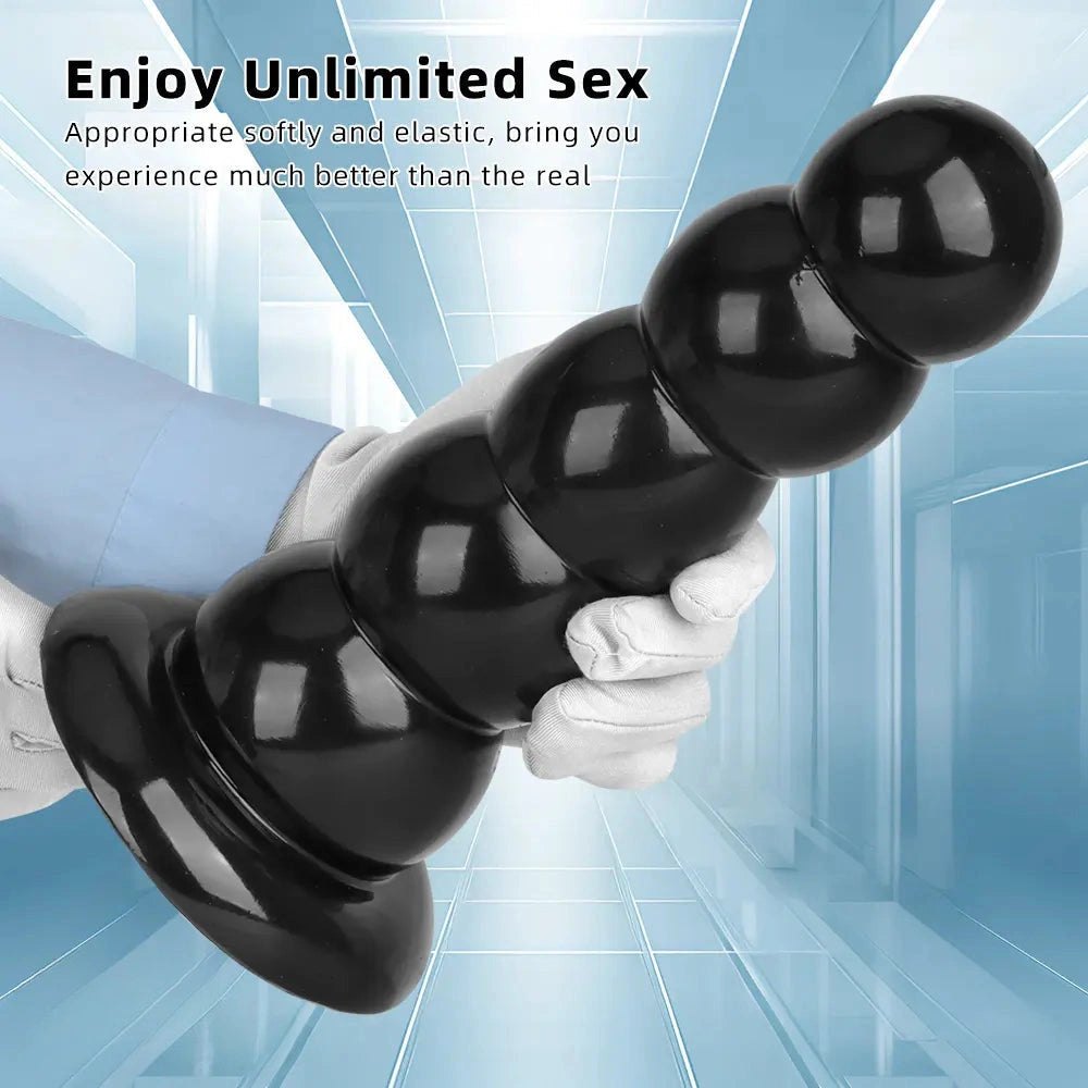 Black graduated pvc anal beads dildo, photo 7