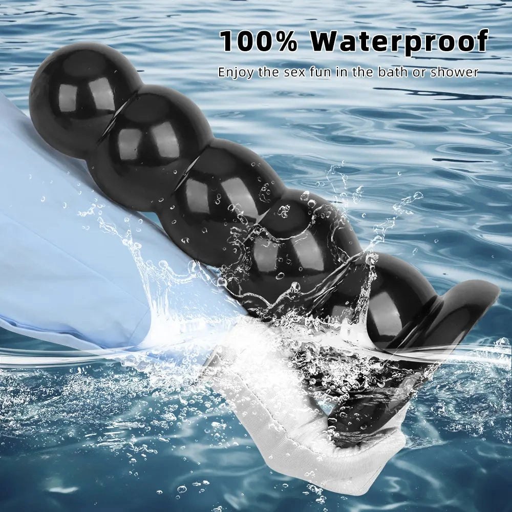 Black graduated pvc anal beads dildo, photo 8