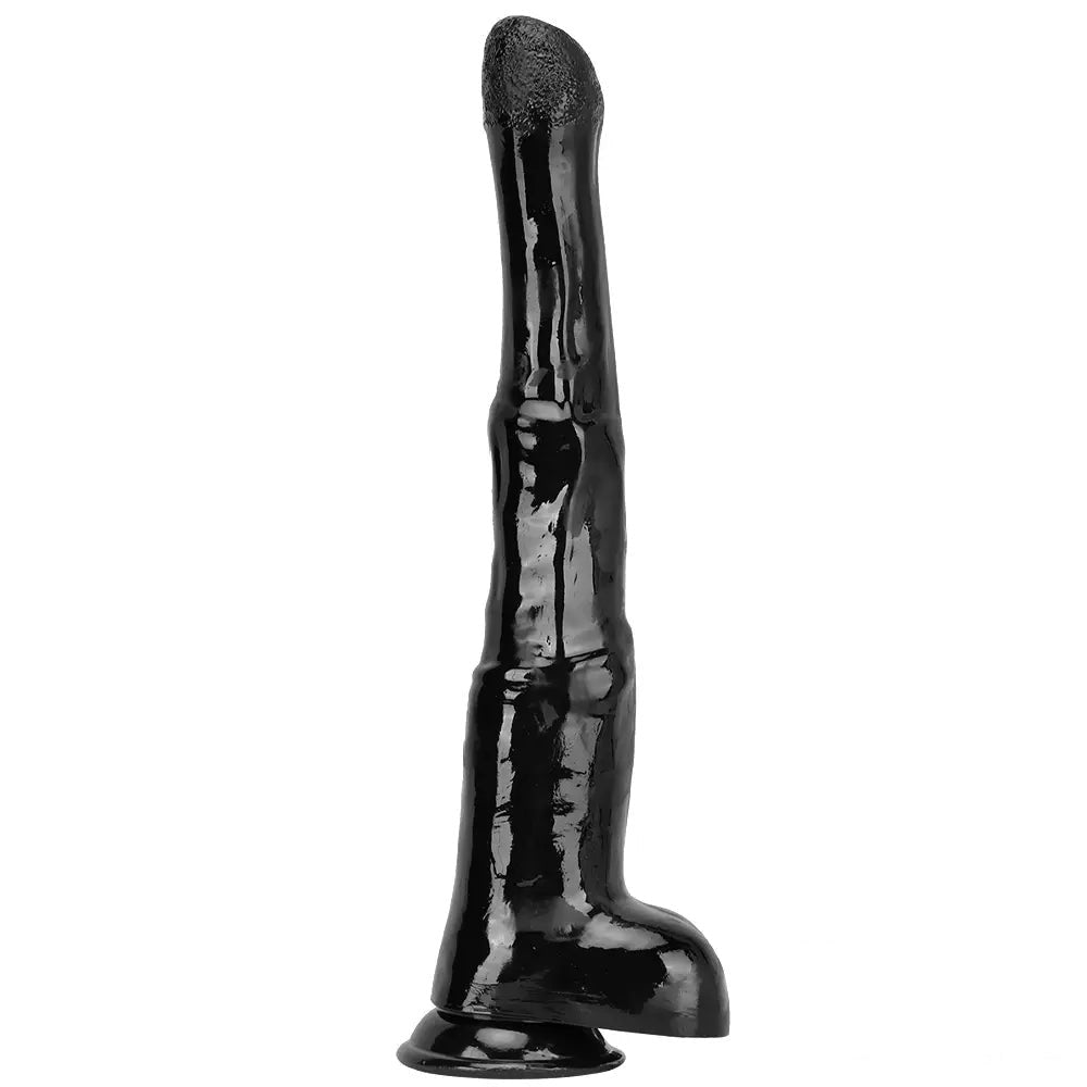 Black pvc knotted horse dildo, photo 1