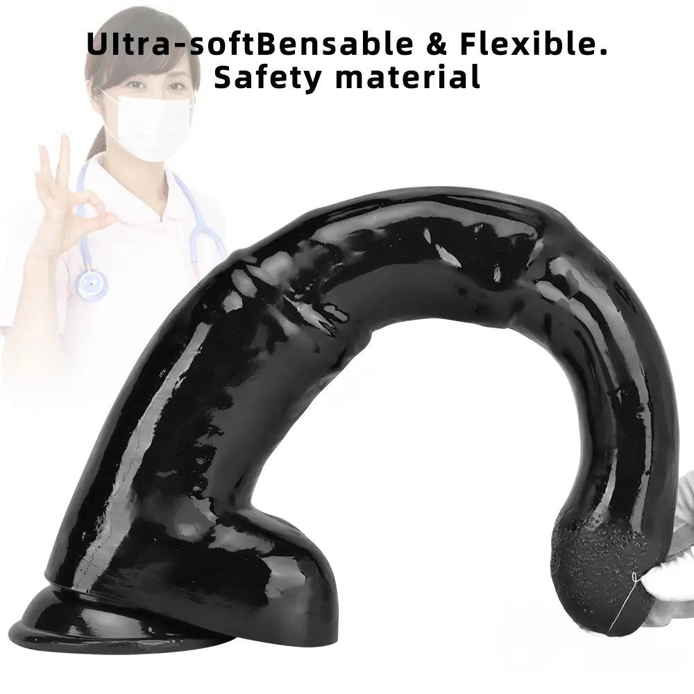 Black pvc knotted horse dildo, photo 3