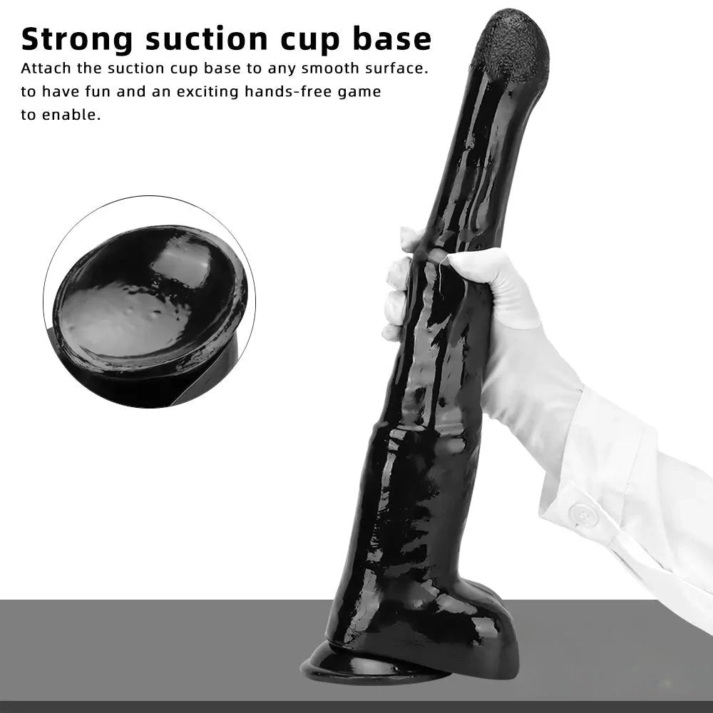 Black pvc knotted horse dildo, photo 4