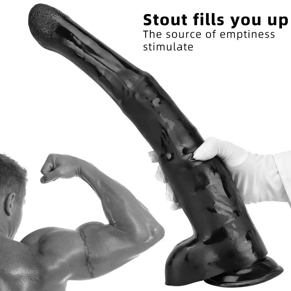 Black pvc knotted horse dildo, photo 5