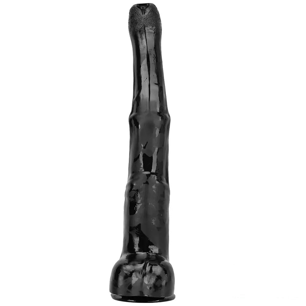 Black pvc knotted horse dildo, photo 9
