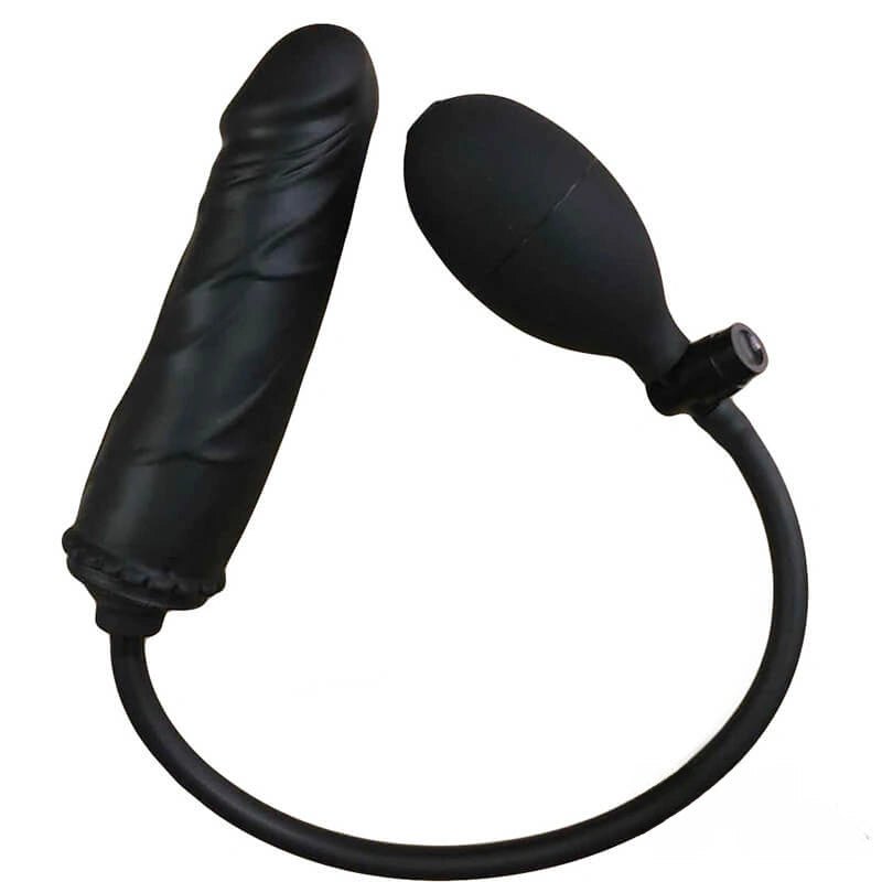 Black inflatable dildo, photo 1