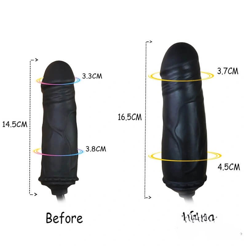 Black inflatable dildo, photo 2