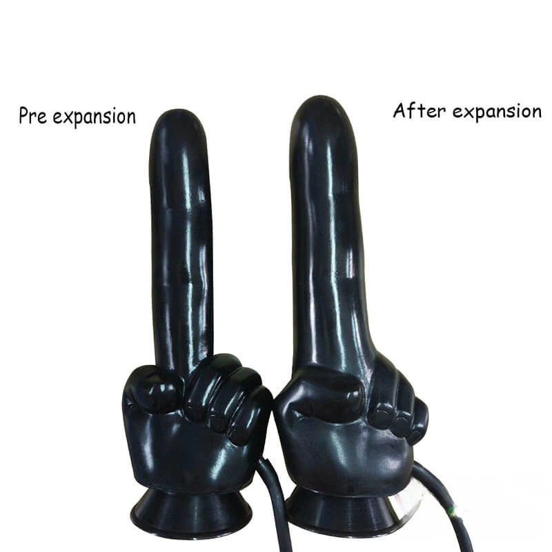 Black inflatable fist shaped dildo, photo 2