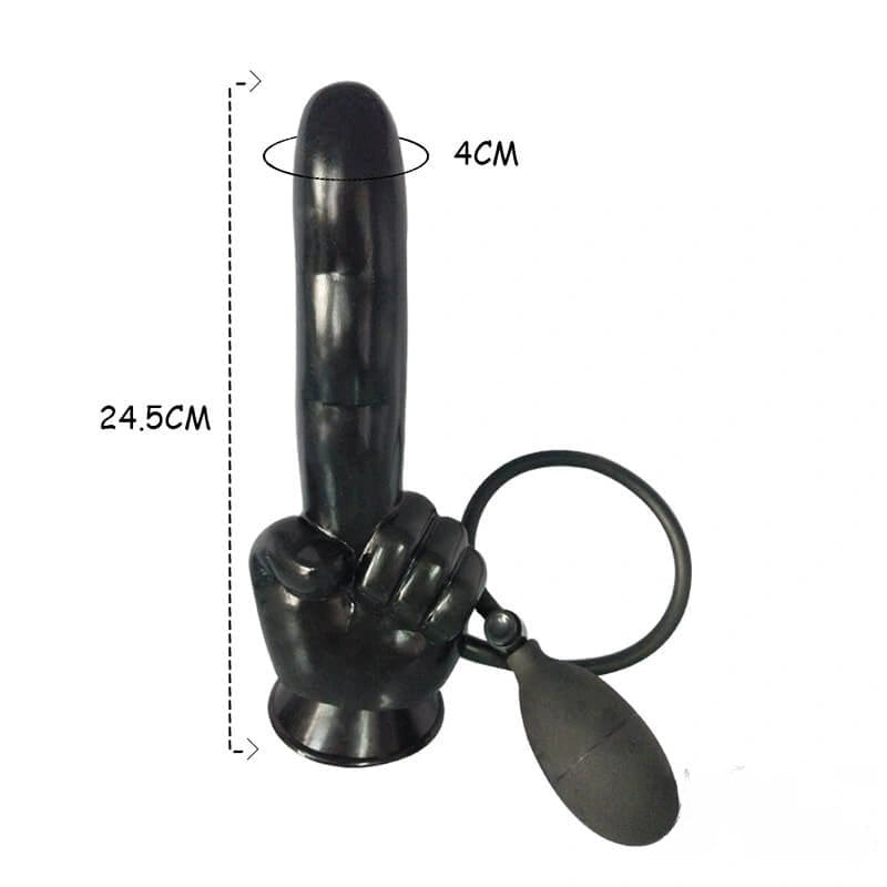 Black inflatable fist shaped dildo, photo 4