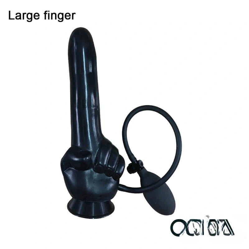 Black inflatable fist shaped dildo, photo 5