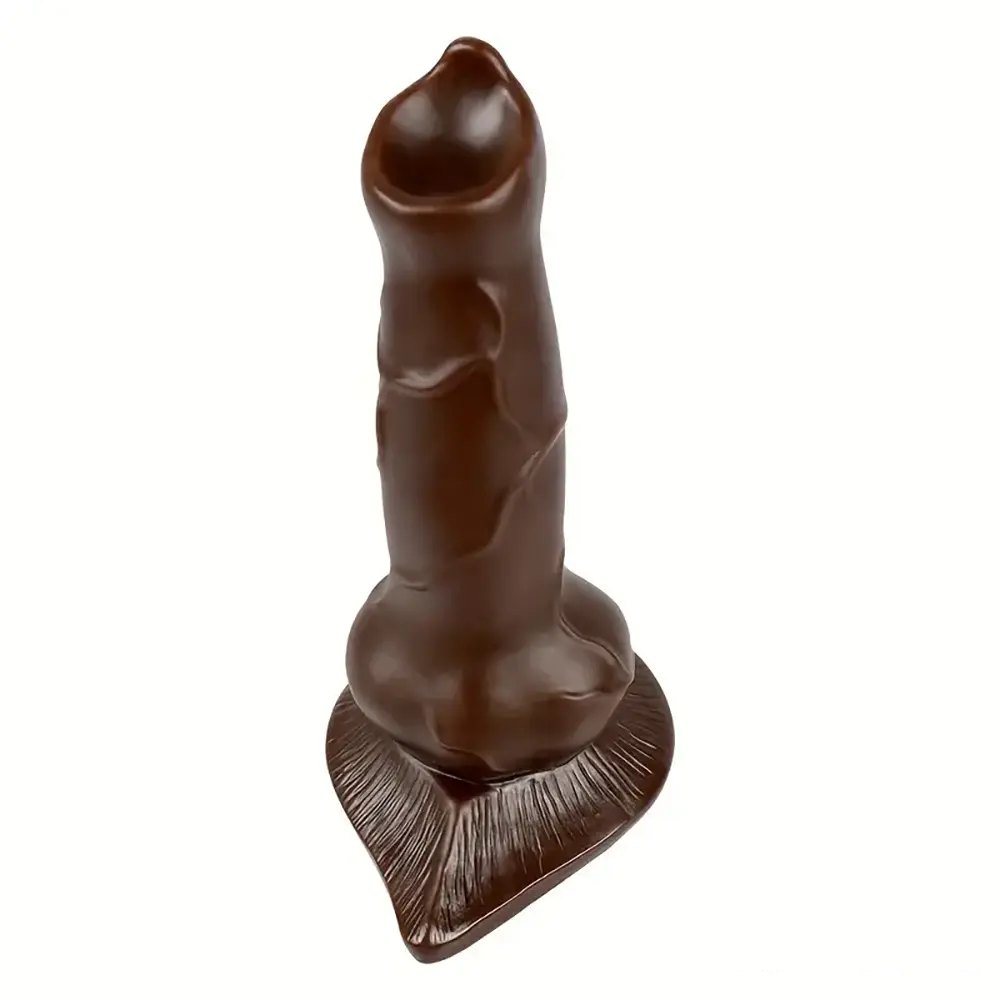 Ebony knot animal style dildo
