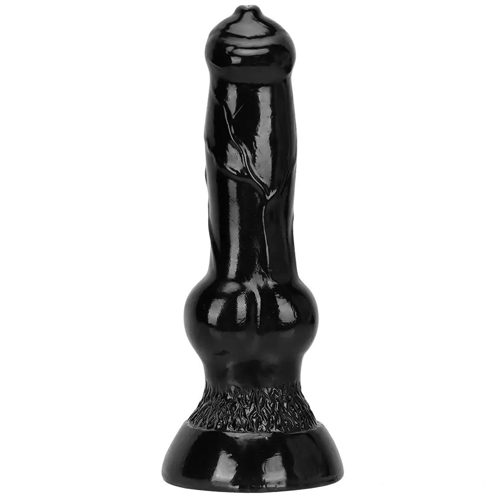 Black knotted animal-style dildo, photo 13
