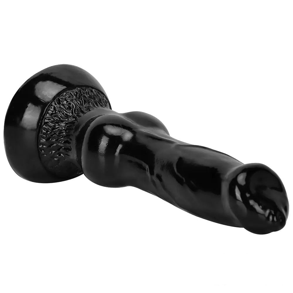 Black knotted animal-style dildo, photo 14