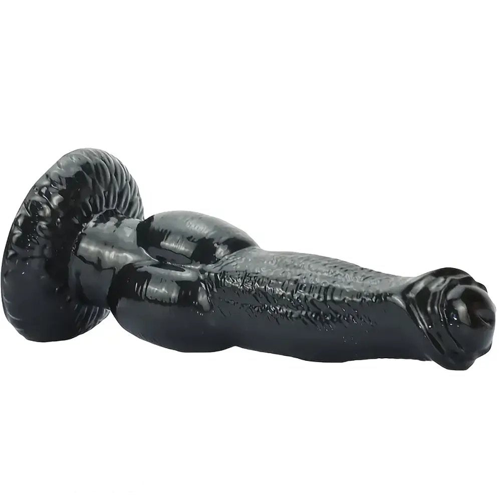 Black knotted animal dildo, photo 2