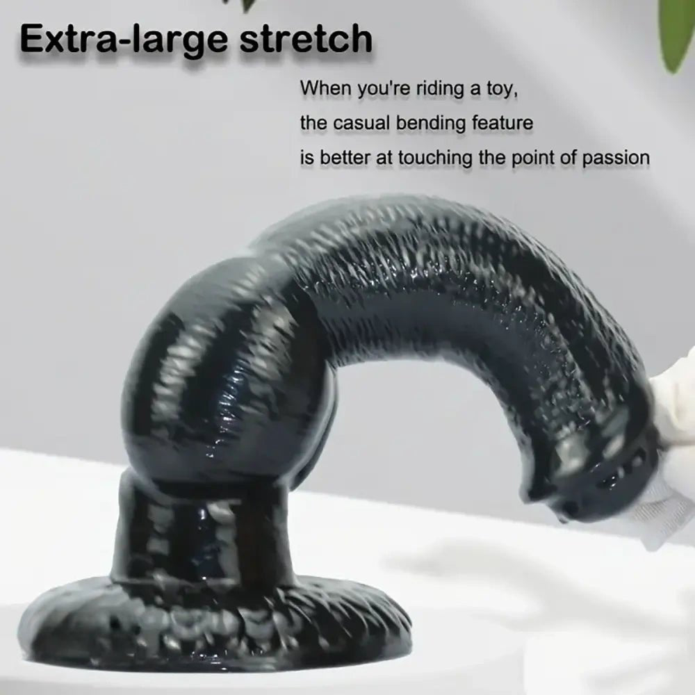 Black knotted animal dildo, photo 3