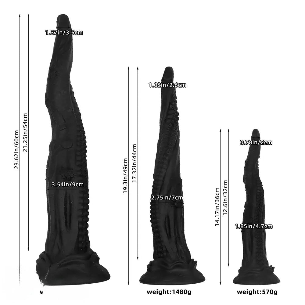 Black octopus tentacle fantasy dildo, photo 10
