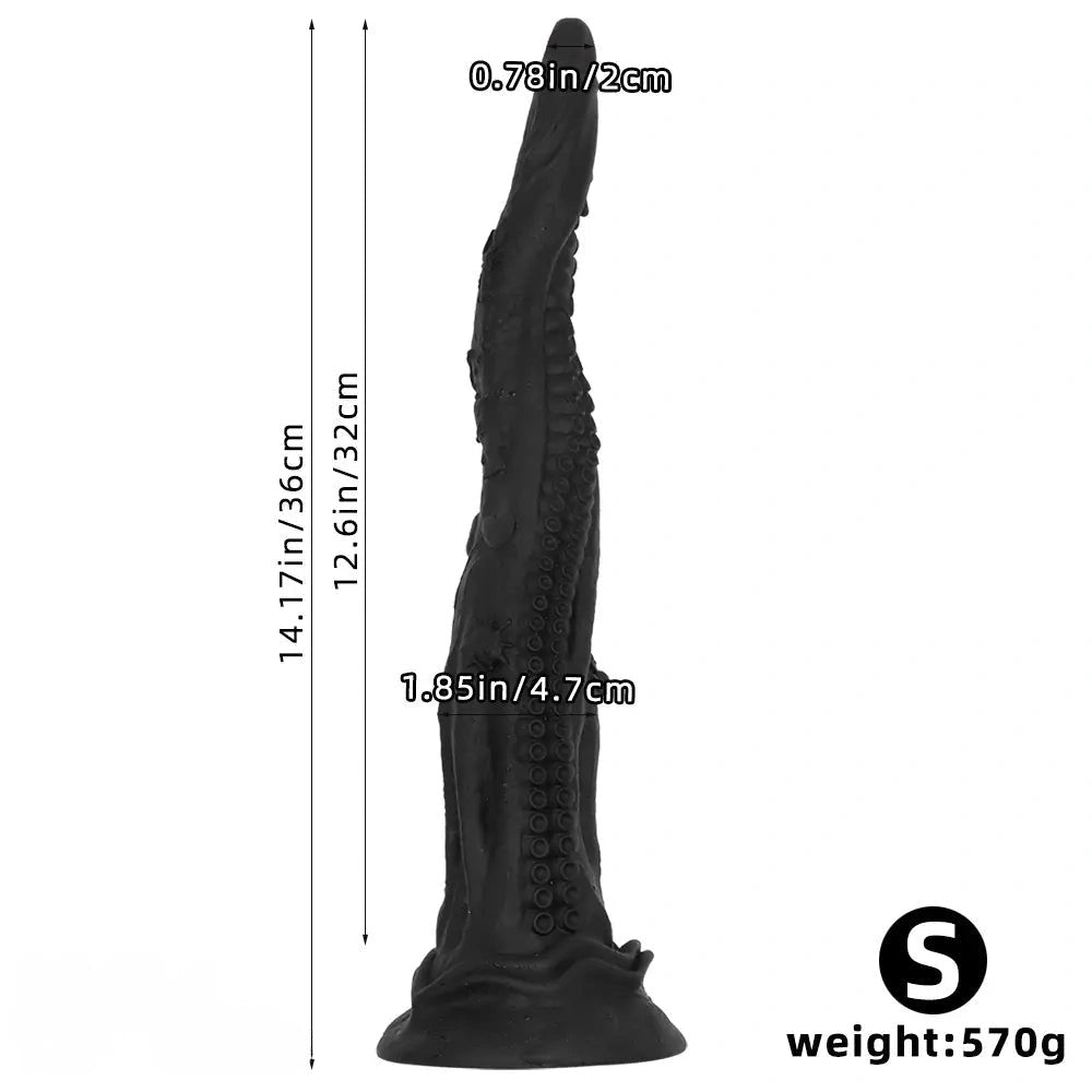 Black octopus tentacle fantasy dildo, photo 11