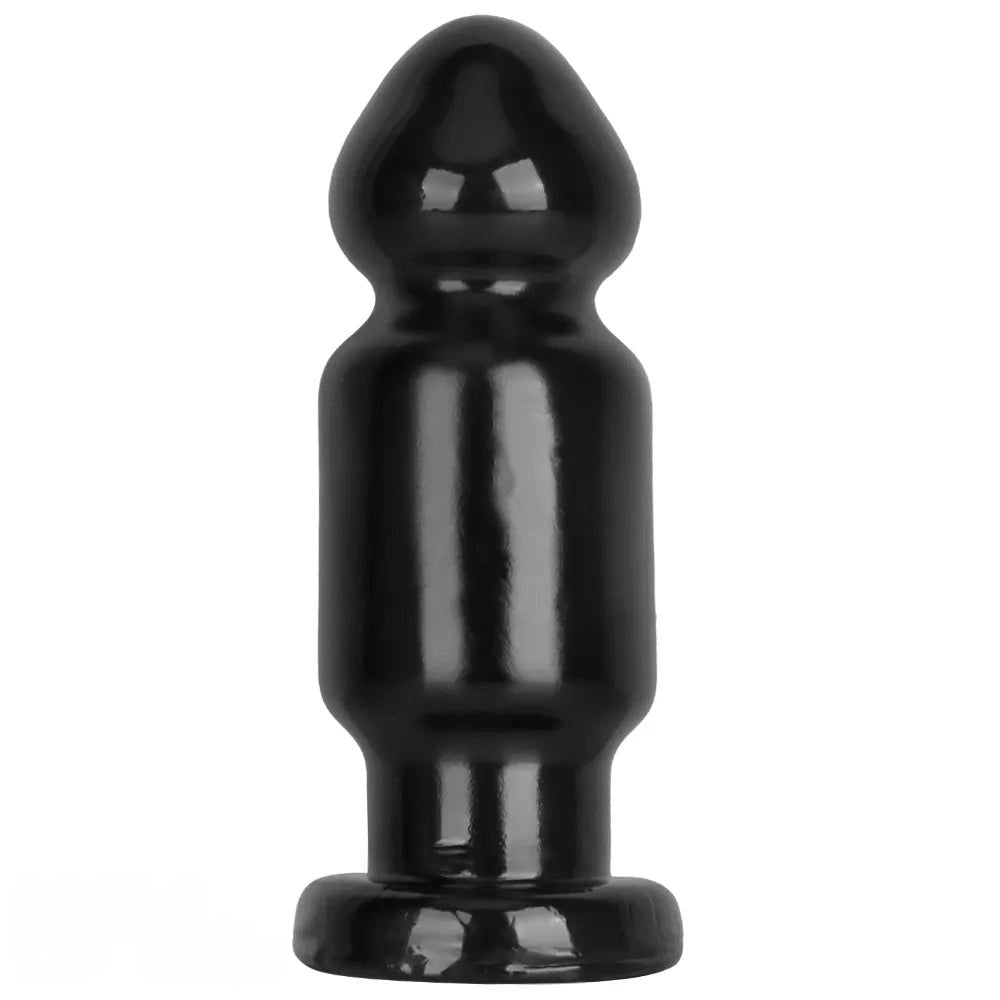 Black pvc bulb anal plug, photo 1