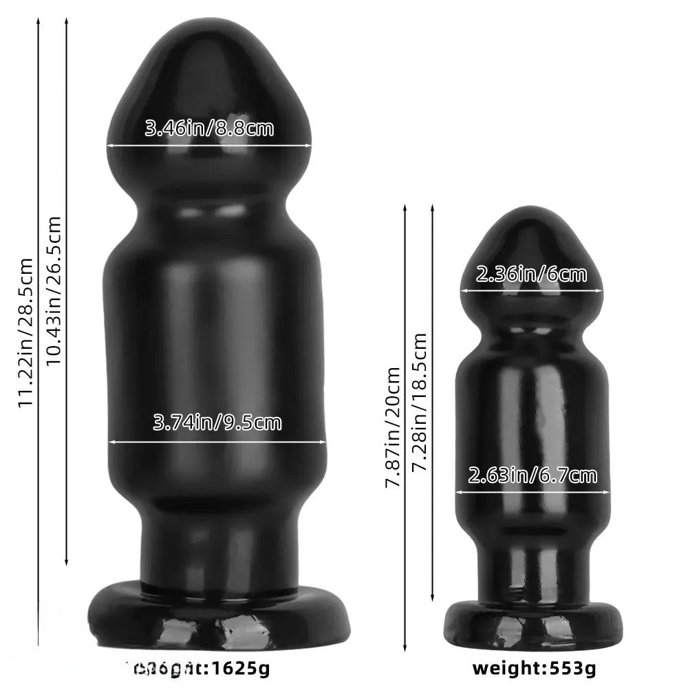 Black pvc bulb anal plug, photo 10